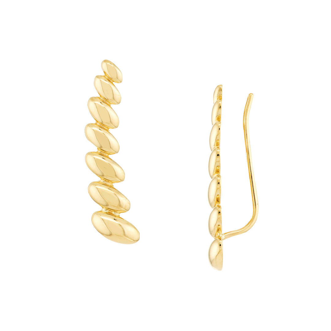 Graduated Oval Climber Earrings