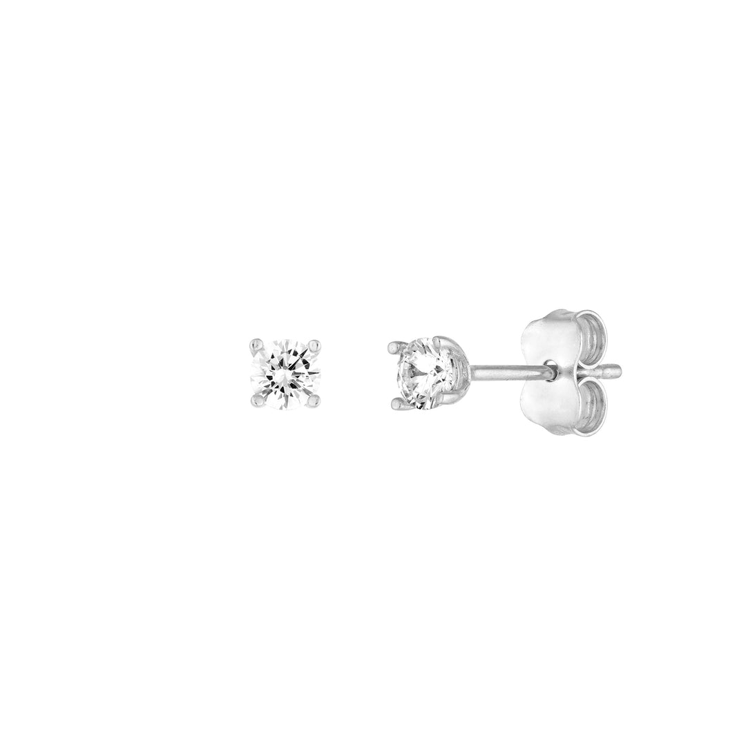 4mm CZ Stud Earrings