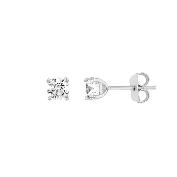 4.5mm CZ Stud Earrings