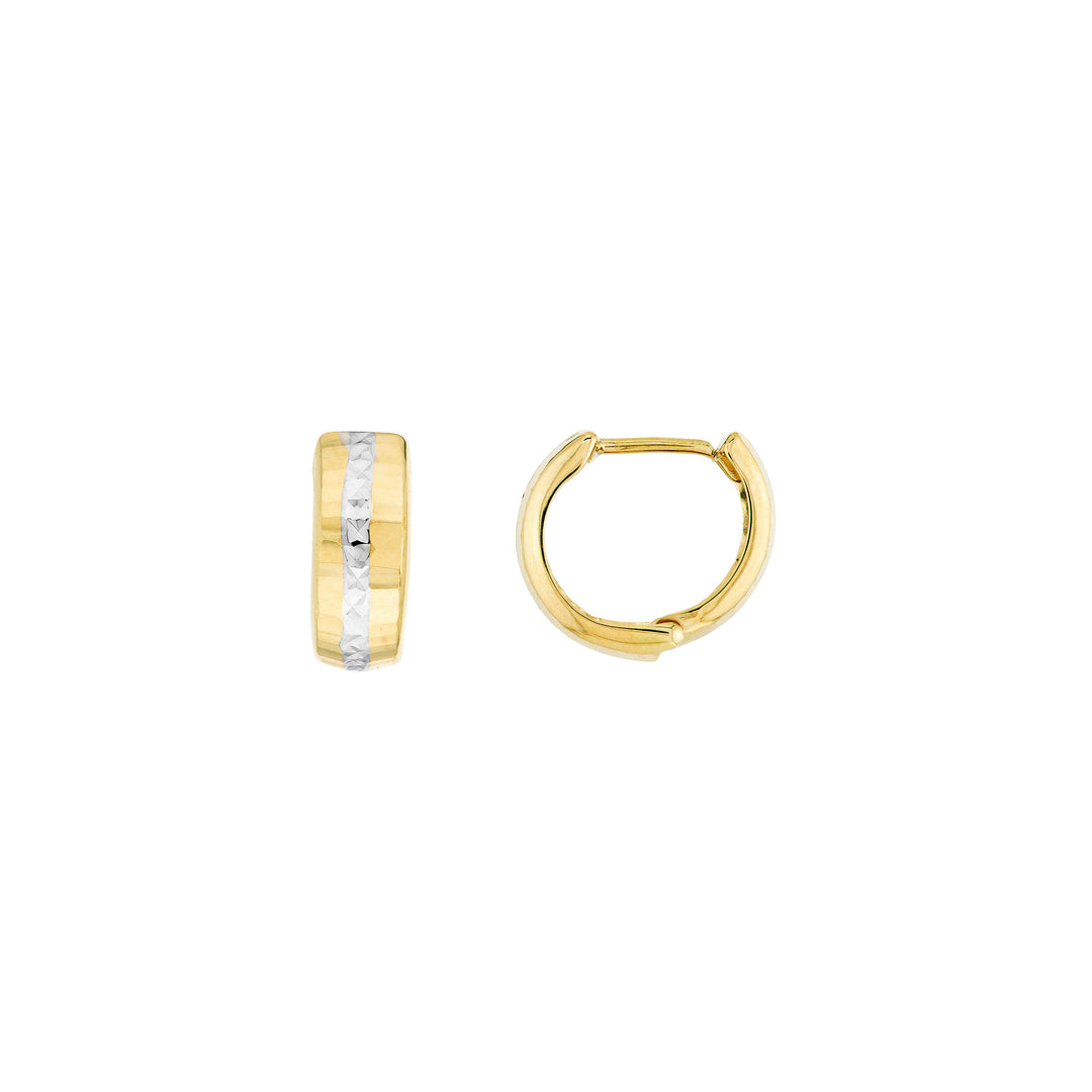 Two Tone DC Hoop Earrings