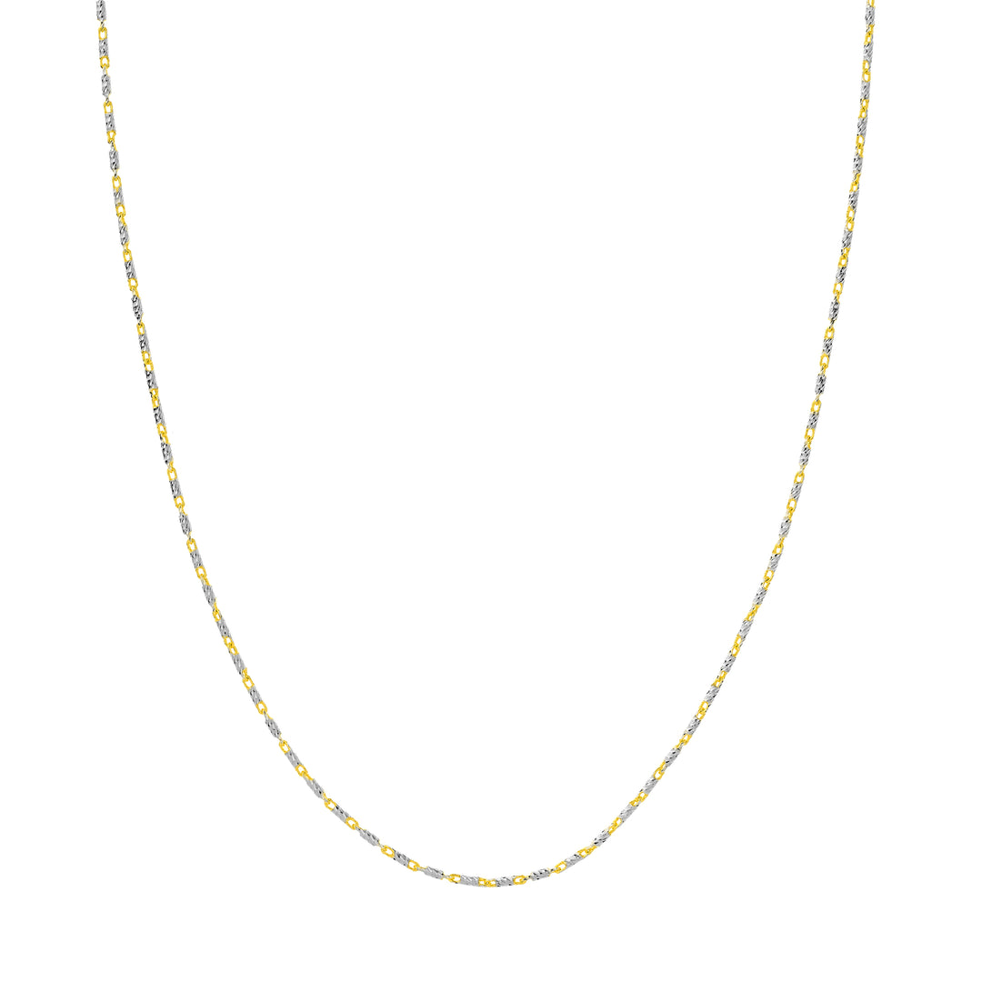 1.5mm Two-Tone Brilliant-Cut Chain