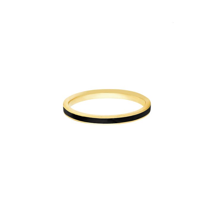 Black Enamel Band Ring