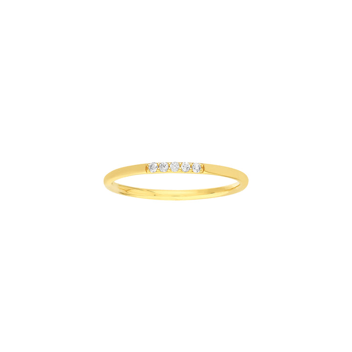 Diamond Center Polished Band Ring