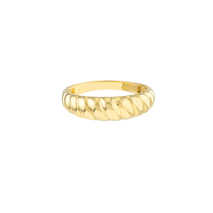 Ribbed Polished Ring