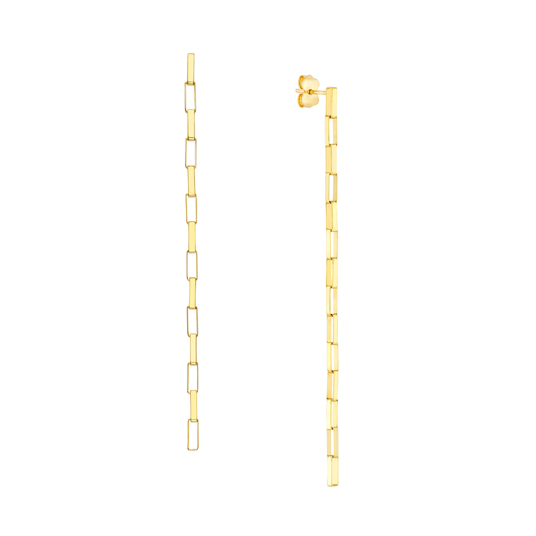 Fancy Long Box Dangle Earrings