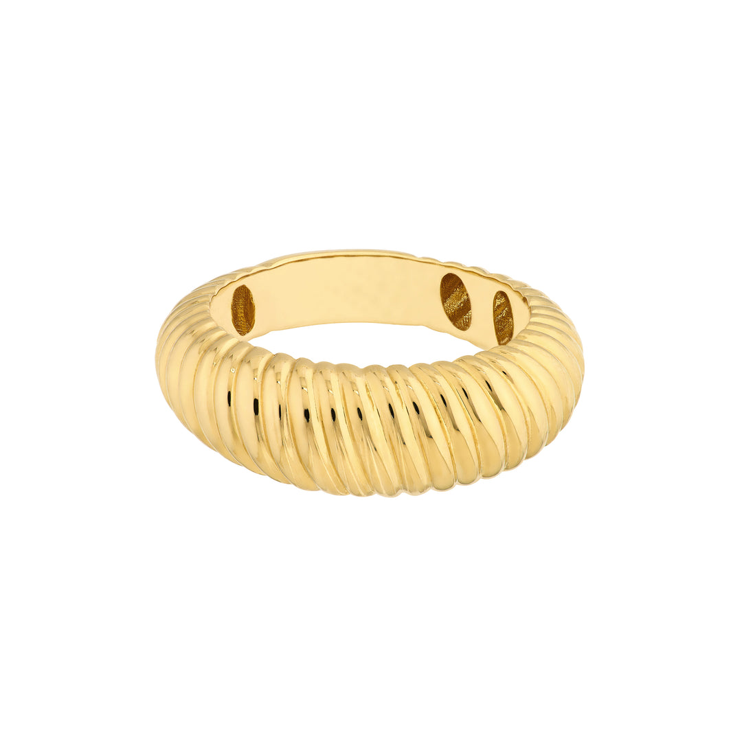 Graduated Ribbed Polished Ring