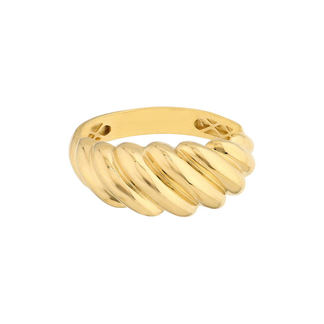 Polished Twist Ribbed Ring