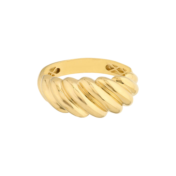 Polished Twist Ribbed Ring