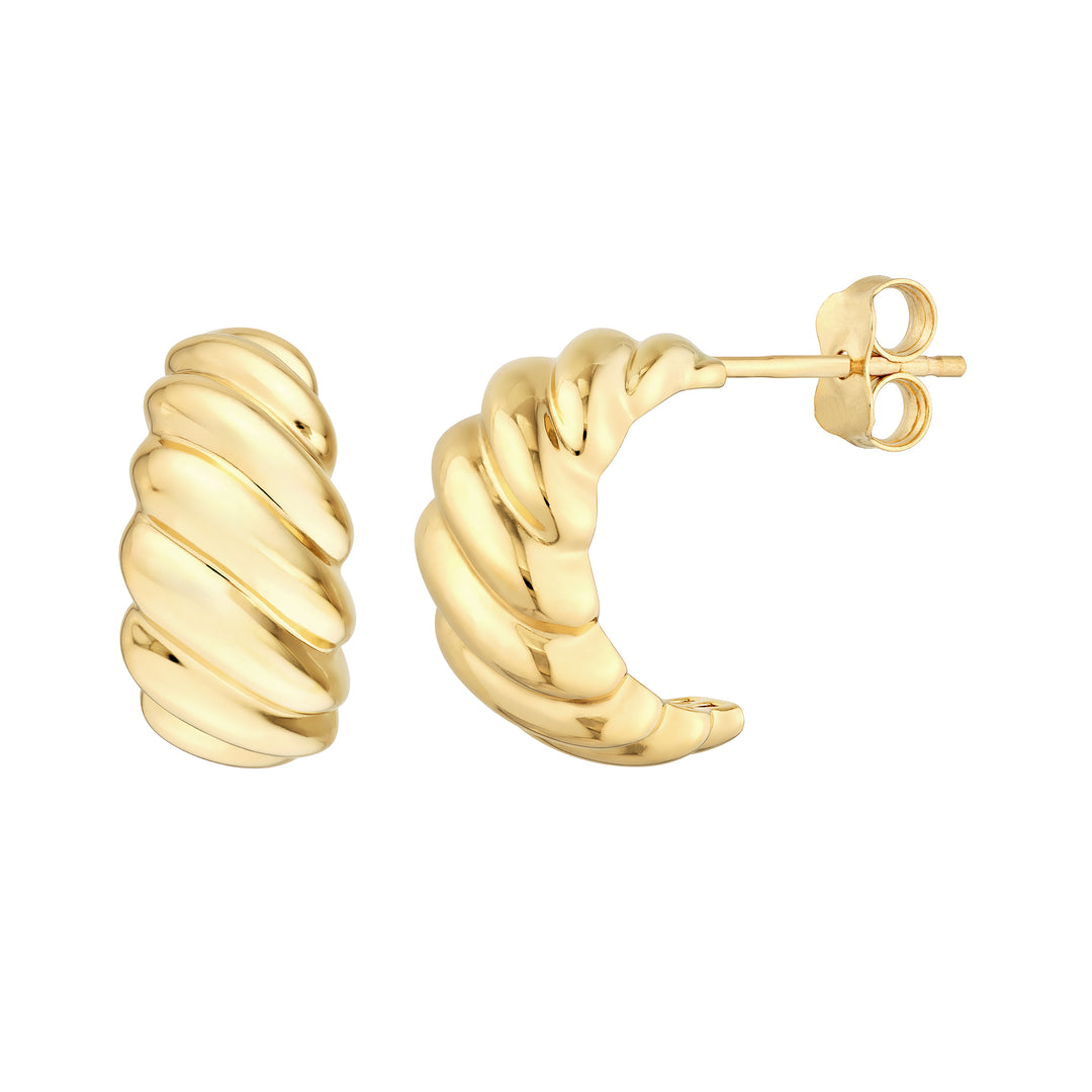 Twist Dome Hoop Earrings