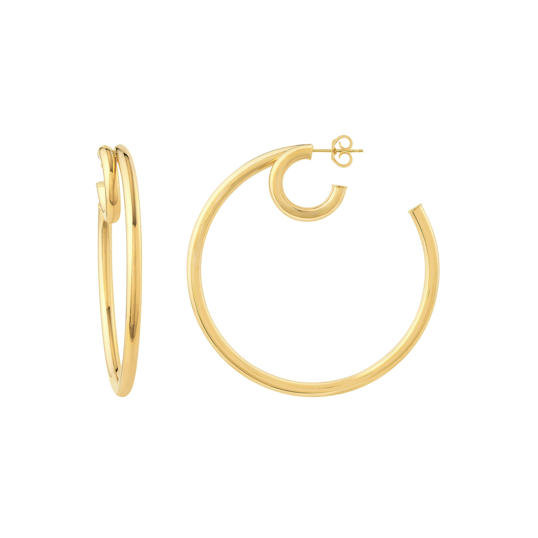 50mm Double Open Hoop Earrings