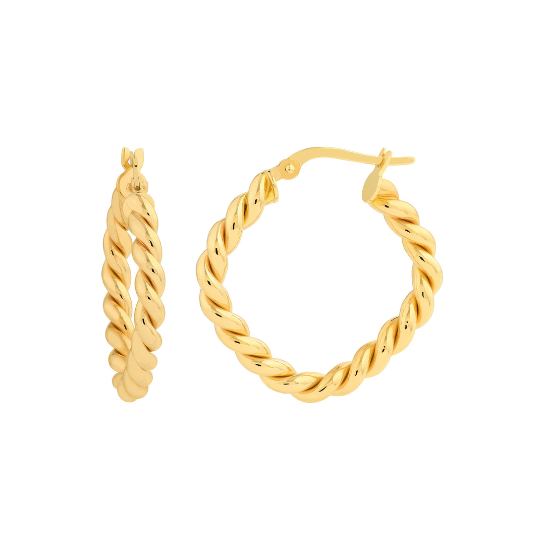 Square Twist Rope Hoop Earrings