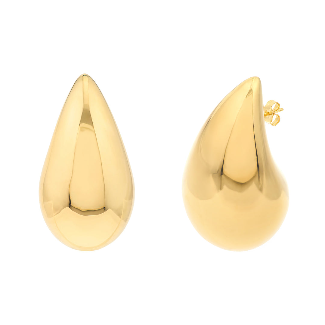 Jumbo Puff Teardrop Dome Earrings