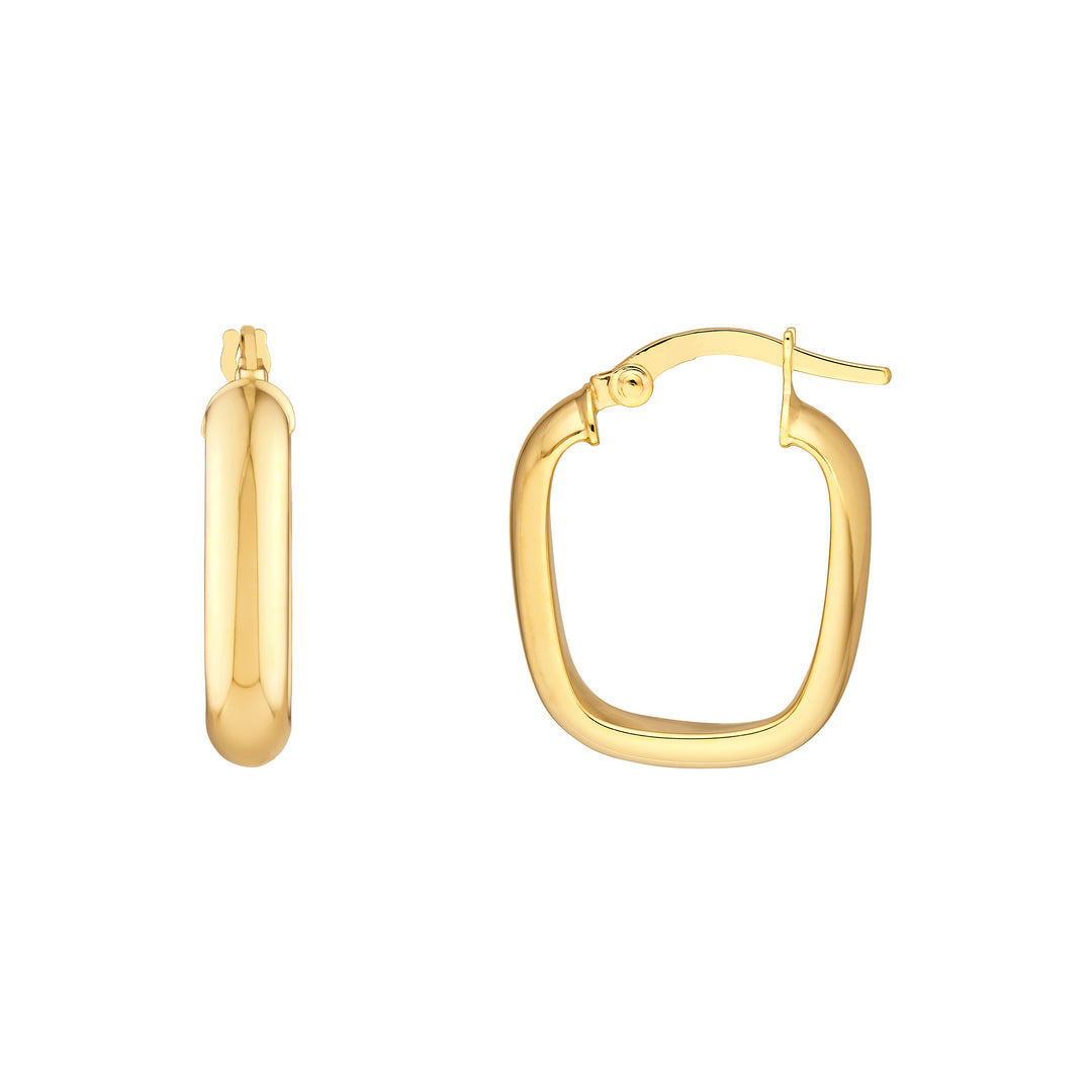 Polished Square Hoop Earrings