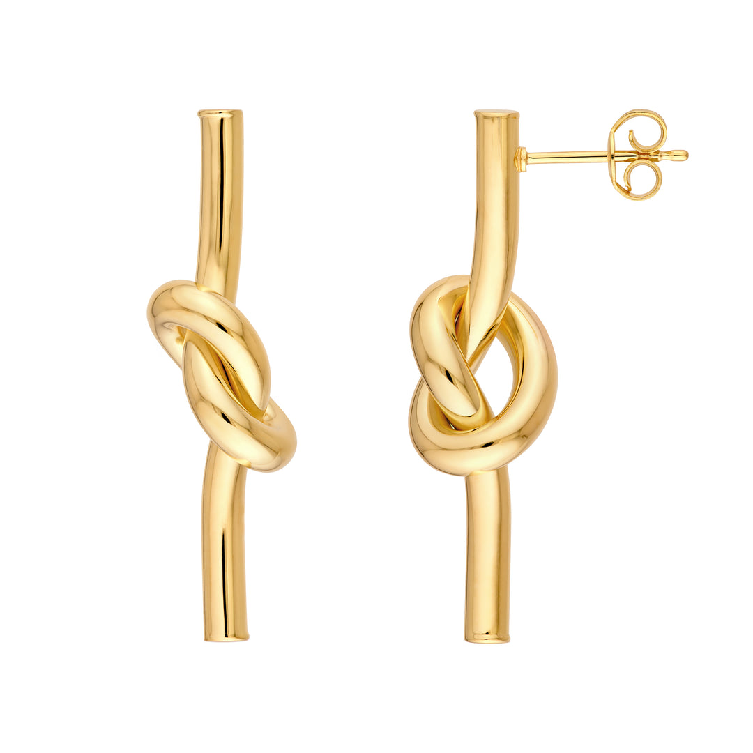 Knotted Tube Earrings