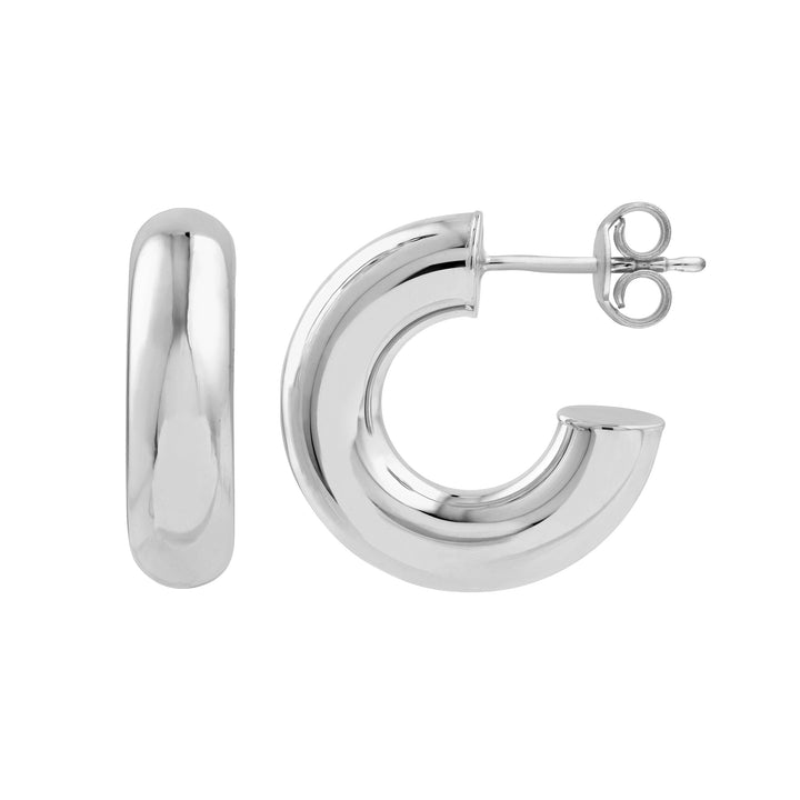 8mm Polished Tubular Hoop Earrings