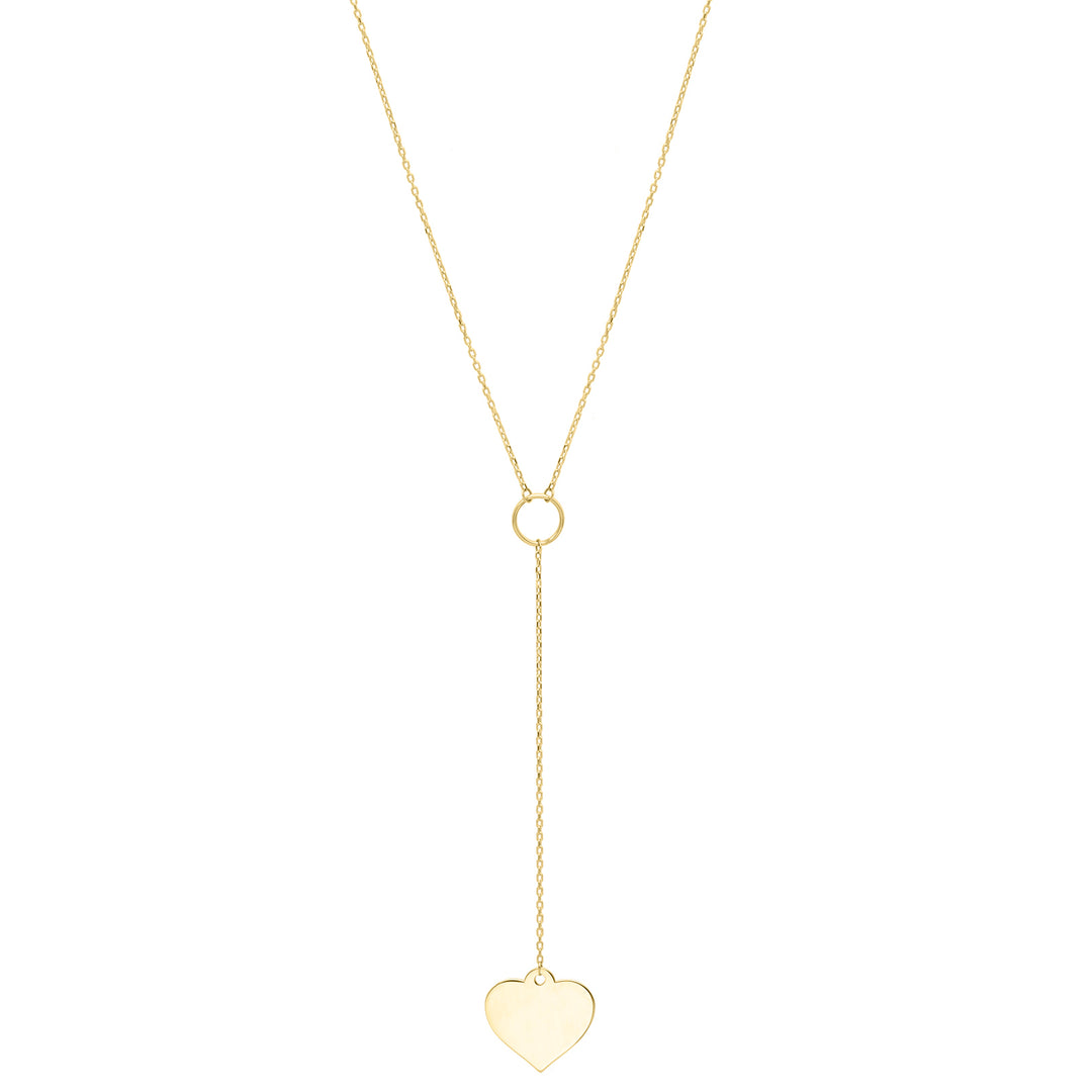 10K Lariat Heart Necklace